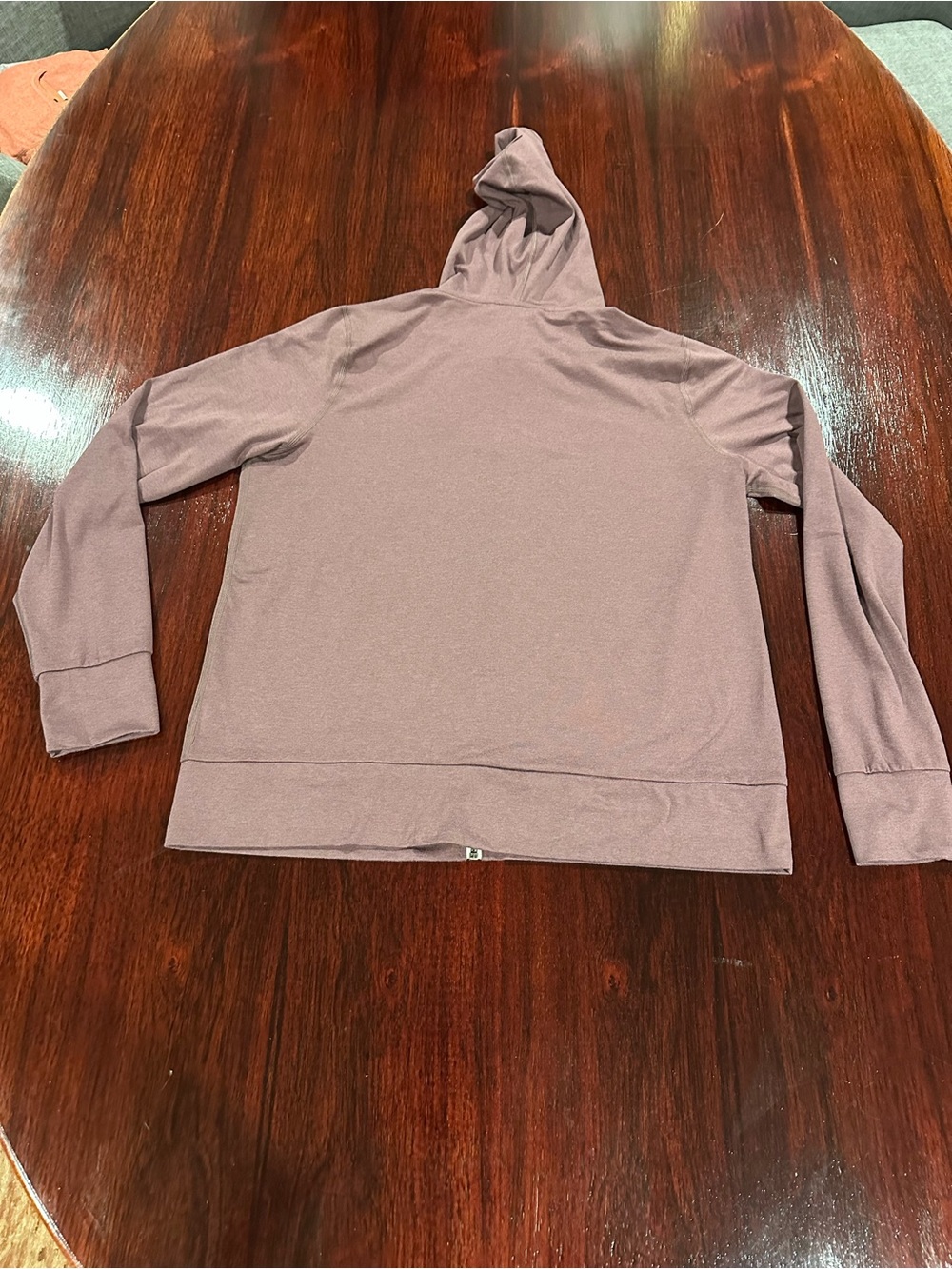 Vuori Dusty Mauve Full-Zip Hoodie with Drawstring - Picture 3 of 3